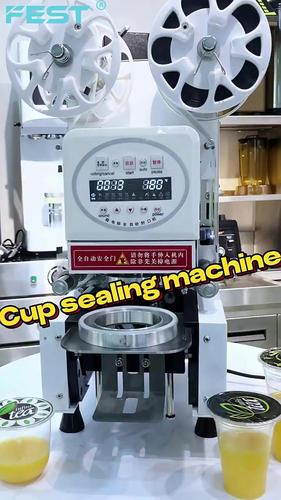 FEST Sealing machine PET cup RC95T Automatic Bubble Tea heat cup sealing machine 98mm